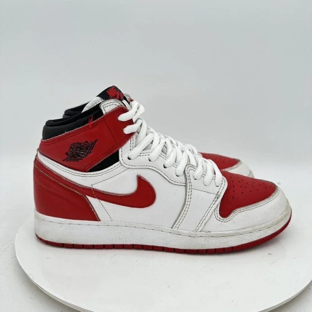 Nike Air Jordan 1 Retro High Youth Size 7Y Women 8.5 575441-161 Red White Shoes